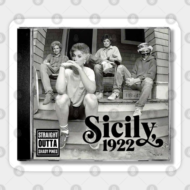 Sicily, 1922 Sticker by hawkadoodledoo